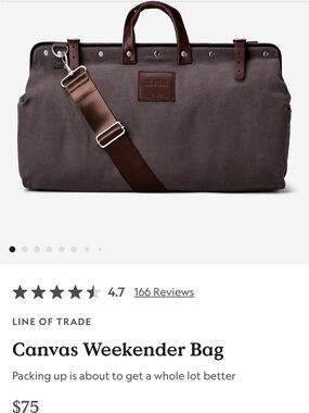 Line of Trade Canvas Weekender Duffel in Dark Brown